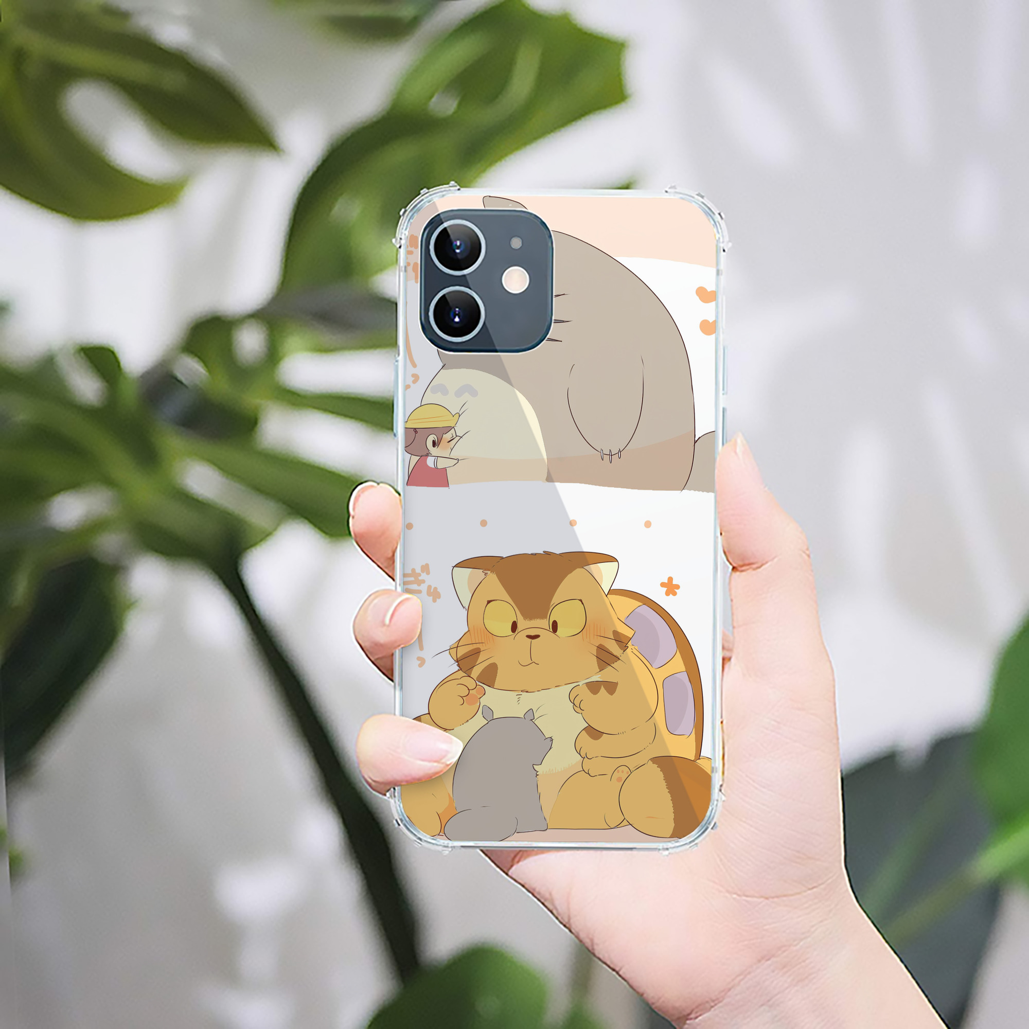 （画像用） となりのトトロ 草壁メイ 草壁サツキ My Neighbor Totoro Satsuki Kusakabe Mei Kusakabe 【iPhone 12シリーズ対応】透明スマホケース（クリアソフトケース）